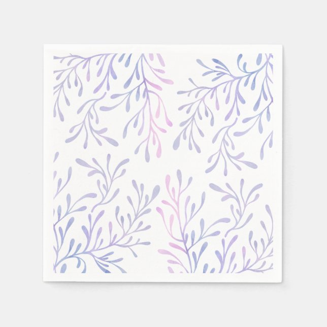 Under Sjöjungfrun Sea Birthday Girl Girl Ocean The Pappersservett (Framsidan)