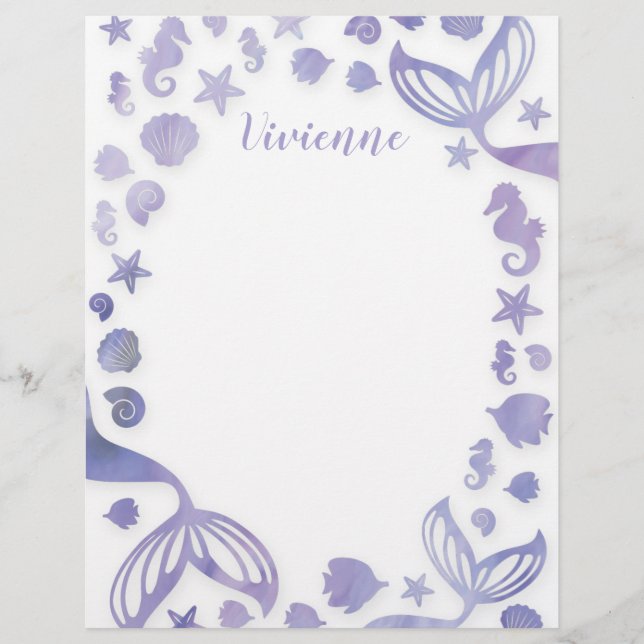 Under Sjöjungfrun till sjöss Brevhuvud (Framsida)