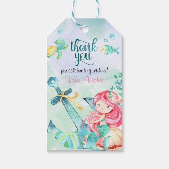 Under Sjöjungfruns födelsedag Presentetikett (Framsidan)