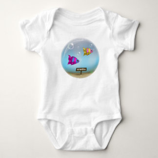 Under sjön - Fiskskorgsdesign - Baby Onsie T-shirt