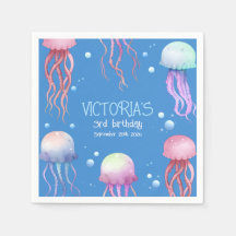 Under sjön Undervattensblått jellyfish Blue