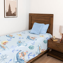 Under sjötransporter och marint liv fleecefilt