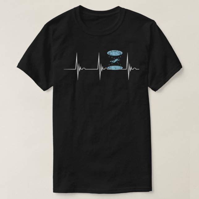 Under Skydiving Heartslag Skydiver Tunnel Flight E T Shirt (Design framsida)