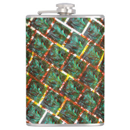 Under smutsig och rostfri grilla fickplunta