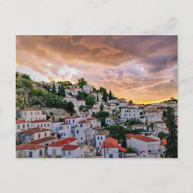 Under solnedgången vykort (Framsida)