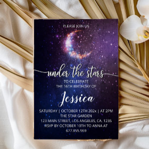 Under Stars Birthday-inbjudan Inbjudningar