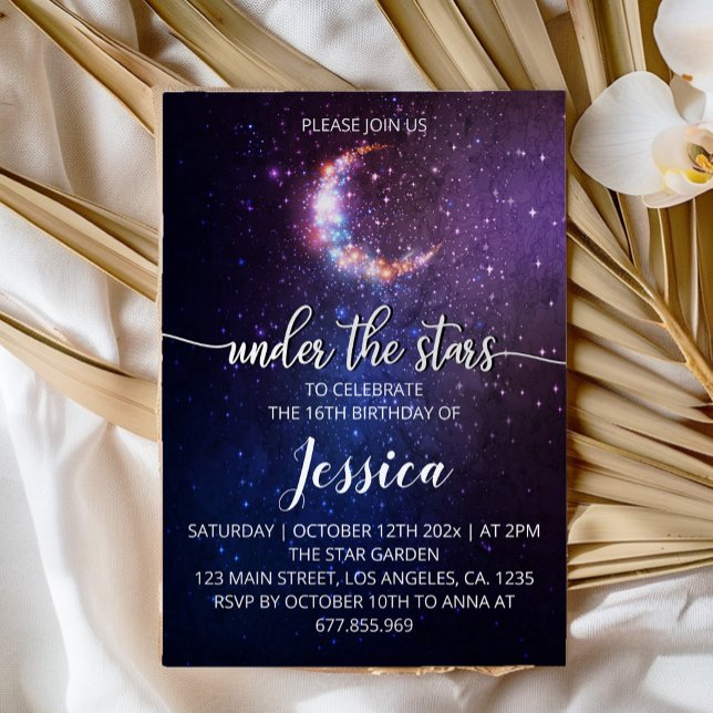 Under Stars Birthday-inbjudan Inbjudningar (Skapare uppladdad)
