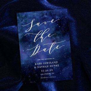 Under Stars Chic Space Astronomy Stars Bröllop Spara Datumet