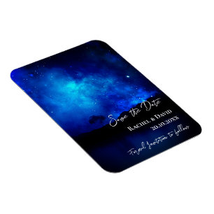 Under Stars Night Himlar Bröllop spara datum Magnet