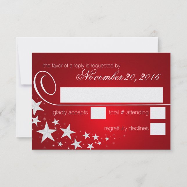 Under Stars Red Responcard OSA Kort (Framsida)