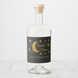 Under stjärnans födelsedag spritflaskor etikett