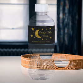 Under stjärnans födelsedag vattenflaskor etikett