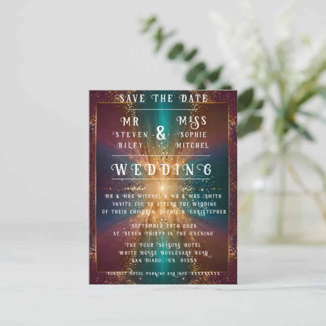 Under stjärnor: A Firande i Kärlek Vykort (Stående Fram)