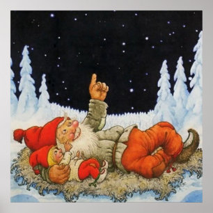 “Under stjärnorna” Tomtar av Jenny Nystrom Poster