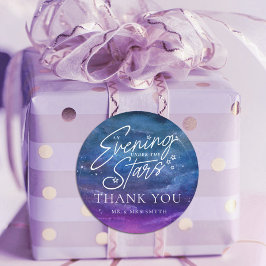 Under stjärnornas kväll tackar jag er anpassningsb runt klistermärke