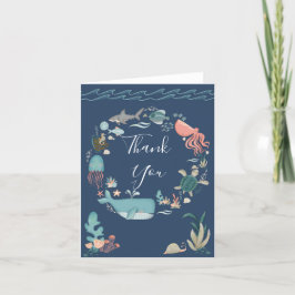 Under Tacken Sea Blue Watercolor Tack Kort