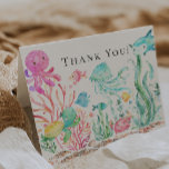 Under tackkortet för havsflickababy shower tack kort<br><div class="desc">Gulligt under havstackkortkortet för en neutral baby shower.  Matcha objekt som är tillgängliga i vårt,  shoppa.</div>