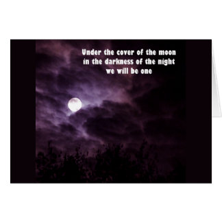 Under täckningen av Måne Hälsningskort