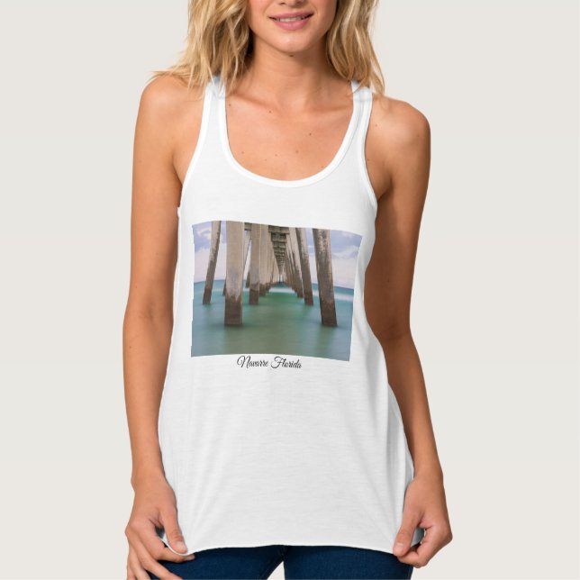 Under Tanktopet Navarre Beach Pier Linne Med Racerback (Framsida)