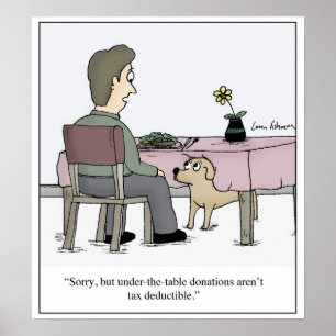 Under Tecknaden Hund för donationsskatt i Bord Poster