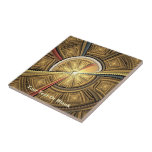 Under Temple Dome Kakelplatta<br><div class="desc">En röd,  brun och gult fraktalbild. Bilden liknar insida i en kardad domän,  kanske ett asiatiskt tempel. Anpassa genom att lägga till egen text.</div>