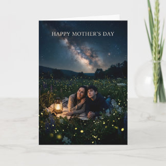  "Under The Milky Way — Mom & Son, Mother's Day Kort