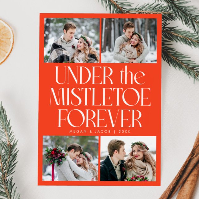 Under the Mistletoe Forever Röd Foto  Julkort (Skapare uppladdad)