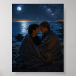 Under the Same Moon | Gay Art Project Poster