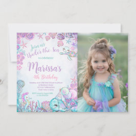 Under the Sea Animals Birthday Invitation Inbjudningar