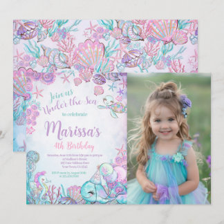 Under the Sea Animals Birthday Invitation Inbjudningar