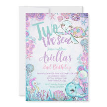Under the Sea Animals Birthday Invitation