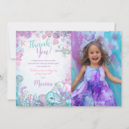 Under the Sea Animals Thank You Cards with Photo Inbjudningar