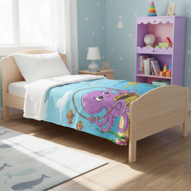 Under the Sea Baby Blanket Fleecefilt (Skapare uppladdad)