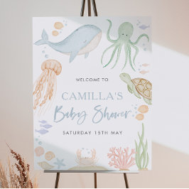 Under The Sea Baby Shower 18x24" Välkomstskylt Poster