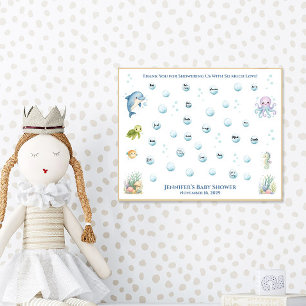 Under the Sea Baby Shower Signaturposter Poster