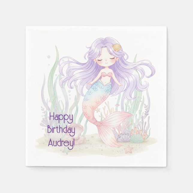 Under the Sea Cocktail Napkin Pappersservett (Framsidan)