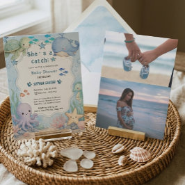 Under The Sea Estetisk Baby Shower Inbjudan