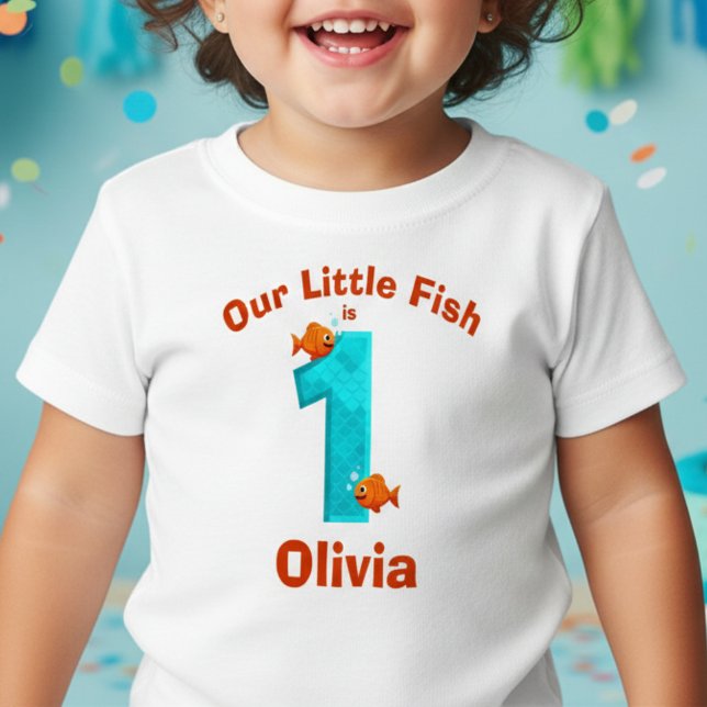 Under the Sea Fish First Birthday T Shirt (Skapare uppladdad)