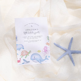 Under The Sea Födelsedagsfest Tack Kort