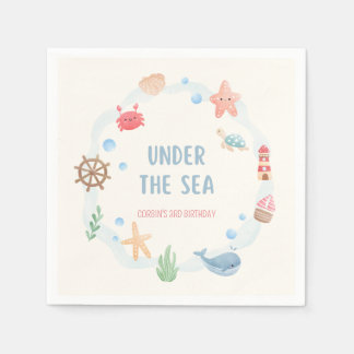 Under the Sea Födelsedagsservetter med Marin Dekor Pappersservett