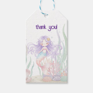 Under the Sea Gift Tag mermaid Presentetikett