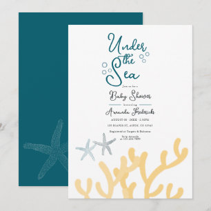 Under the Sea Havsbaserad Baby Shower Inbjudningar