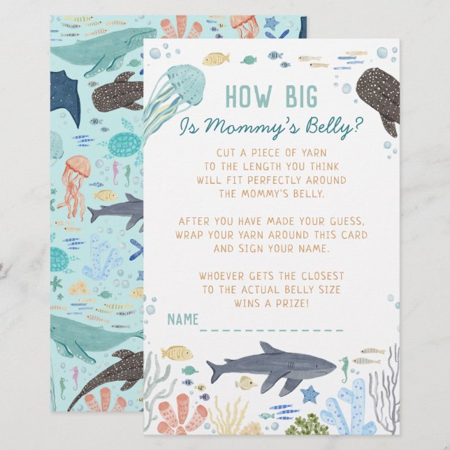 Under The Sea How Big Is Mommy’s Belly Game (Fram/baksida)