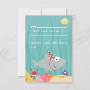 Under The Sea Ifyllnad Platt Tackkort Tack Kort