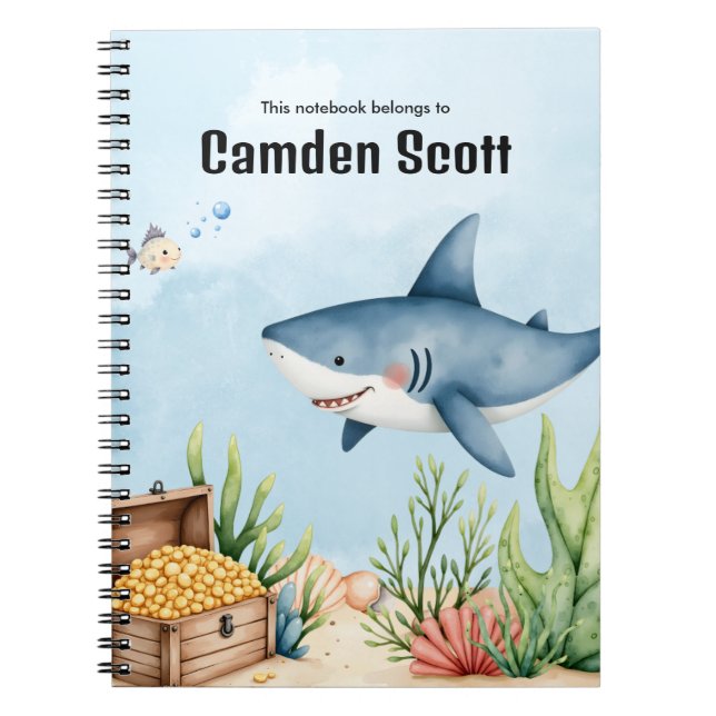 Under the Sea Kids Spiral Notebook  Anteckningsbok (Framsidan)