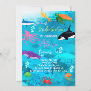 Under The Sea Ljus Inbjudningar