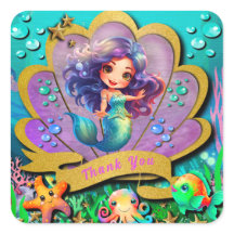 Under The Sea & Mermaid Födelsedagsfest Tjej