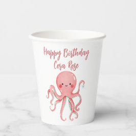 Under The Sea Mermaid Girls Birthday Paper cup