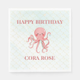 Under The Sea Mermaid Girls Birthday Pappersservett