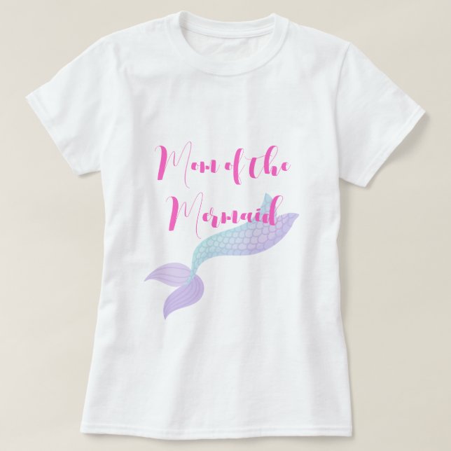 Under the Sea Mom of the Mermaid  T Shirt (Design framsida)